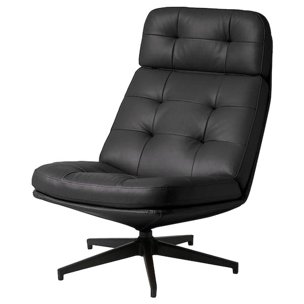 HAVBERG - Swivel armchair, Grann/Bomstad black , - best price from Maltashopper.com 90515108