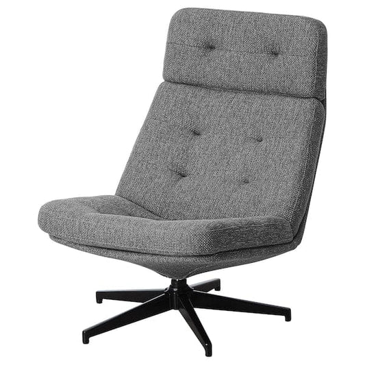 Ikea HAVBERG - Swivel armchair, Lejde grey/black ,