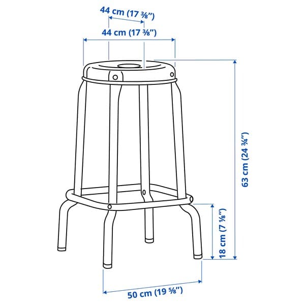 HÅVERUD / RÅSKOG - Table and 2 stools , 105 cm