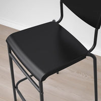 HÅVERUD / STIG - Table and 2 stools, black/black, 105 cm - best price from Maltashopper.com 59428934