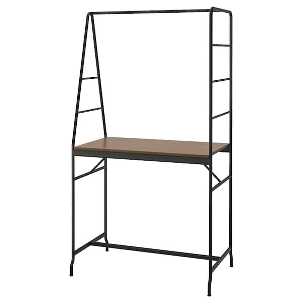 HÅVERUD - Table with storage ladder, black - best price from Maltashopper.com 40504254