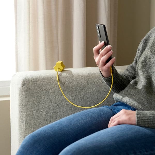 Ikea HAVSKÅL - 2-piece, USB anchor, black/yellow