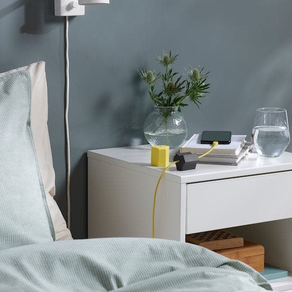 Ikea HAVSKÅL - 2-piece, USB anchor, black/yellow