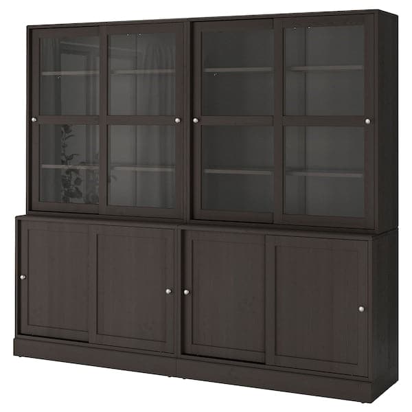 HAVSTA Combinaz sliding glass doors - dark brown 242x47x212 cm , 242x47x212 cm - best price from Maltashopper.com 89265898