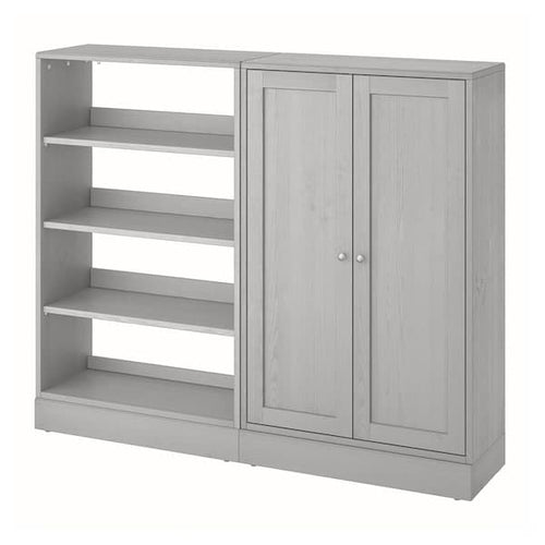 HAVSTA - Storage combination, grey, 162x37x134 cm