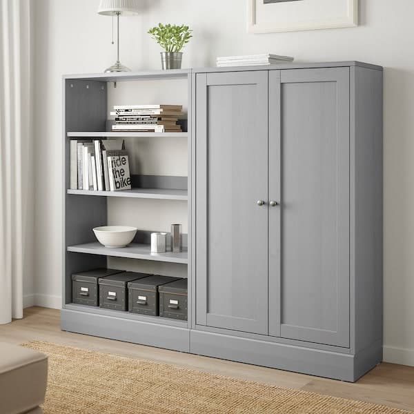 HAVSTA - Storage combination, grey , 162x37x134 cm - Premium Living Room Furniture Sets from Ikea - Just €636.99! Shop now at Maltashopper.com