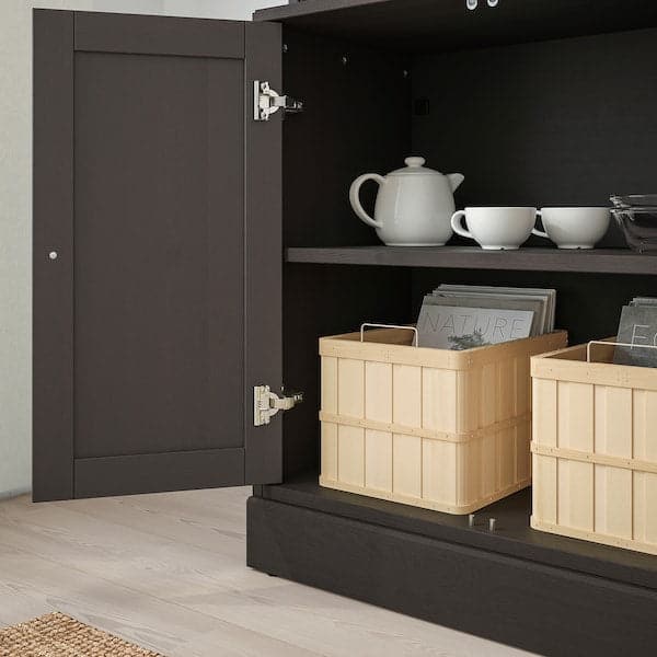 HAVSTA Mobile with glass doors - dark brown 81x47x212 cm , 81x47x212 cm - Premium Living Room Furniture Sets from Ikea - Just €643.99! Shop now at Maltashopper.com