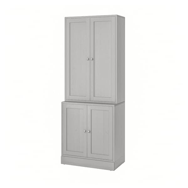 HAVSTA - Storage combination with doors, grey, 81x47x212 cm - best price from Maltashopper.com 99265987