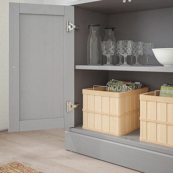 HAVSTA - Storage combination with doors, grey, 81x47x212 cm - Premium Living Room Furniture Sets from Ikea - Just €597.99! Shop now at Maltashopper.com