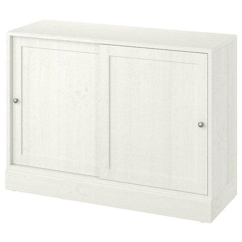 HAVSTA - Cabinet with plinth, white , 121x47x89 cm