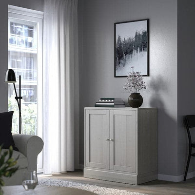 HAVSTA - Cabinet with plinth, grey, 81x47x89 cm - best price from Maltashopper.com 50415196