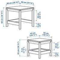 HAVSTA - Nest of tables, set of 2, white - best price from Maltashopper.com 60404201