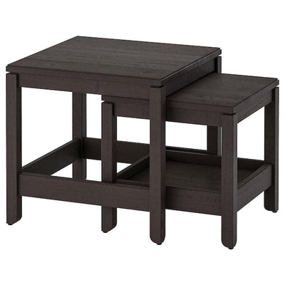 HAVSTA - Nest of tables, set of 2, dark brown - best price from Maltashopper.com 60404197