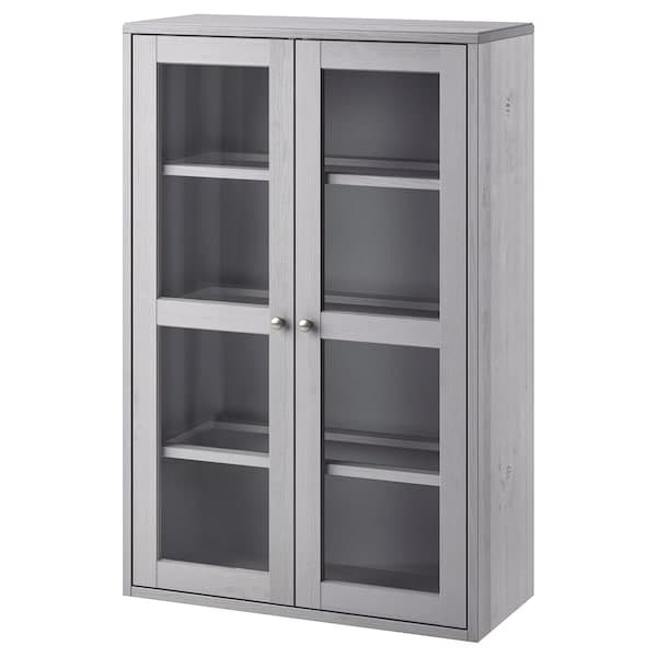 HAVSTA - Glass-door cabinet, grey , 81x35x123 cm - Premium File Cabinets from Ikea - Just €344.99! Shop now at Maltashopper.com