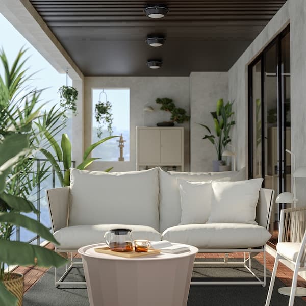HAVSTEN - 2-seater outdoor sofa, beige/beige , - best price from Maltashopper.com 49495066