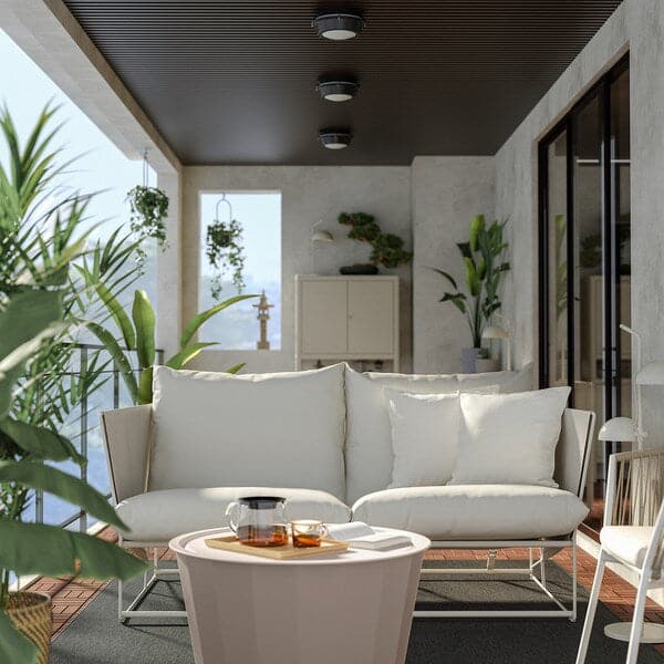 Ikea HAVSTEN / LÅGASKÄR - 2-seater garden furniture set, beige/beige ,