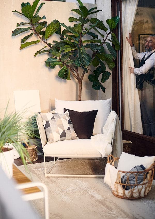 Ikea HAVSTEN - Garden armchair, beige/beige ,