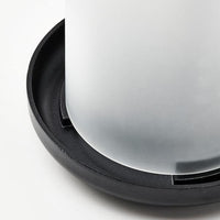 HEDERVÄRD - Lantern, frosted glass/black, 22 cm - best price from Maltashopper.com 00510619