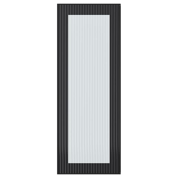 HEJSTA - Glass door, anthracite/reeded glass, 30x80 cm