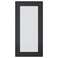 HEJSTA glass door, anthracite/reeded glass, 30x60 cm