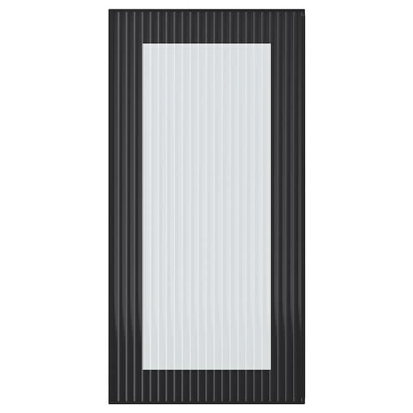 Ikea HEJSTA - Glass door, anthracite/reeded glass, 30x60 cm