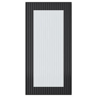HEJSTA glass door, anthracite/reeded glass, 30x60 cm
