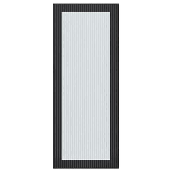 HEJSTA - Glass door, anthracite/reeded glass, 40x100 cm