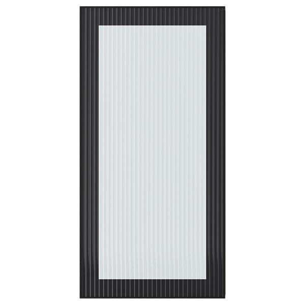 HEJSTA - Glass door, anthracite/reeded glass, 40x80 cm