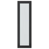 HEJSTA glass door, anthracite/reeded glass, 30x100 cm