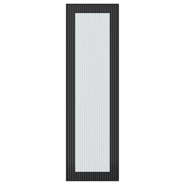 HEJSTA - Glass door, anthracite/reeded glass, 30x100 cm