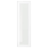 HEJSTA glass door, white/clear glass, 30x100 cm