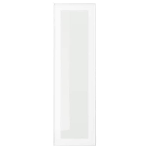 HEJSTA - Glass door, white/clear glass, 30x100 cm