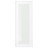 HEJSTA glass door, white/clear glass, 30x80 cm