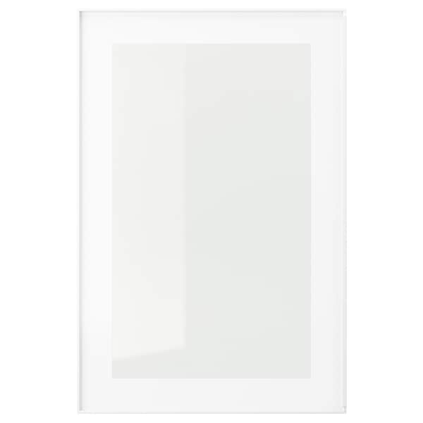 HEJSTA - Glass door, white/clear glass, 40x60 cm