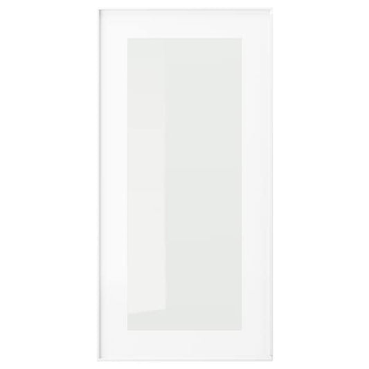 Ikea HEJSTA - Glass door, white/clear glass, 30x60 cm