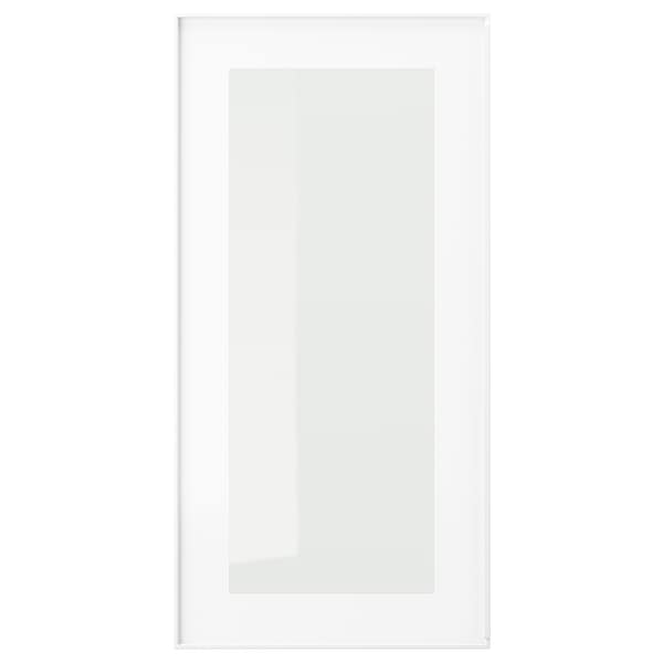 HEJSTA - Glass door, white/clear glass, 30x60 cm