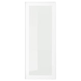 HEJSTA glass door, white/clear glass, 40x100 cm