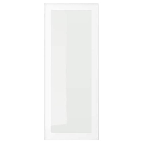 HEJSTA - Glass door, white/clear glass, 40x100 cm