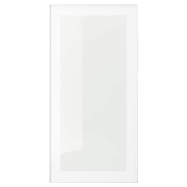 HEJSTA - Glass door, white/clear glass, 40x80 cm - best price from Maltashopper.com 00526639