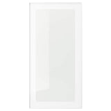 HEJSTA glass door, white/clear glass, 40x80 cm