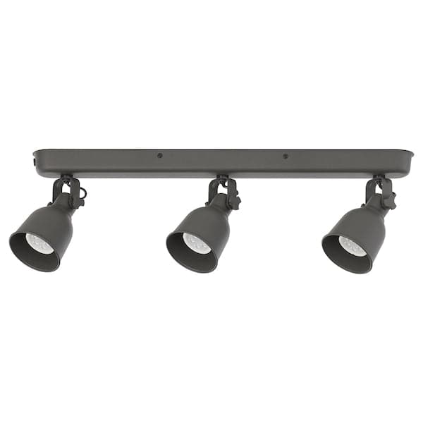 HEKTAR - Ceiling track, 3-spots, dark grey