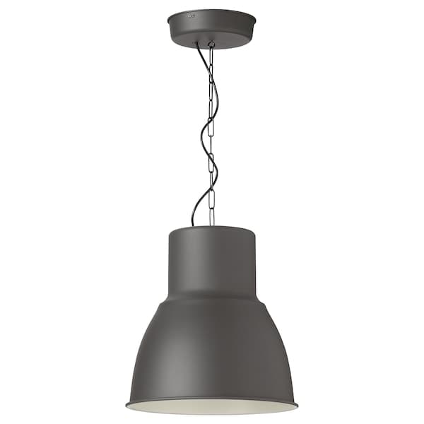 Ikea HEKTAR - Pendant lamp, dark grey, 38 cm