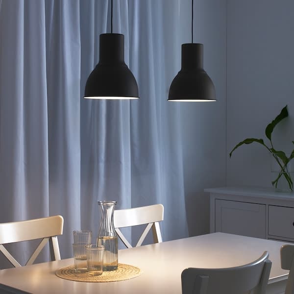 Ikea HEKTAR - Pendant lamp, dark grey, 22 cm