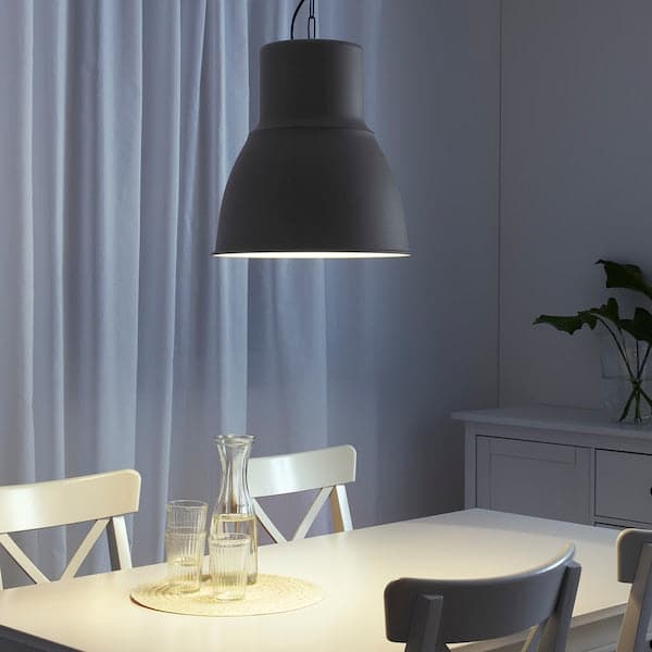 HEKTAR - Pendant lamp, dark grey, 38 cm - best price from Maltashopper.com 40296108