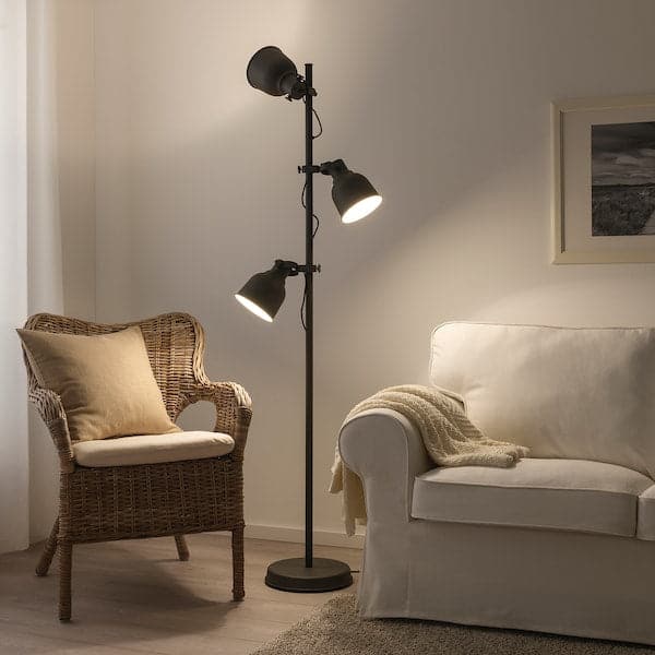 HEKTAR 3-lighting floor lamp - dark grey , - best price from Maltashopper.com 20393600