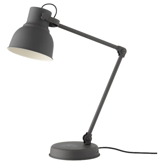 Ikea HEKTAR Wireless Work/Charging Lamp - Dark Grey ,