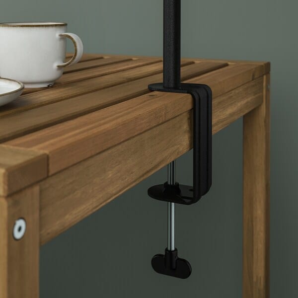 Ikea HELGEÖ - Decorating rod for table, black adjustable/outdoor indoor, 115/235x116 cm