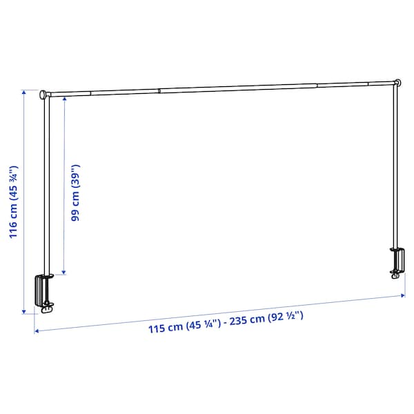 Ikea HELGEÖ - Decorating rod for table, black adjustable/outdoor indoor, 115/235x116 cm