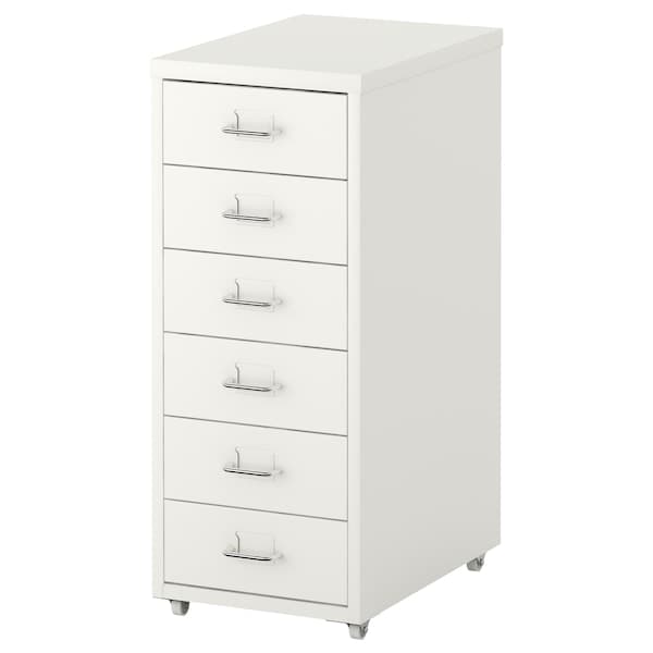 HELMER - Drawer unit on castors, white, 28x69 cm