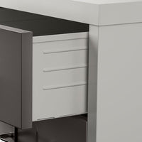 HELMER - Drawer unit on castors, dark grey/light grey, 28x69 cm - best price from Maltashopper.com 50494363